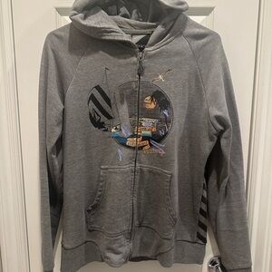 Volcom Heather Gray Zip-Up Hoodie
